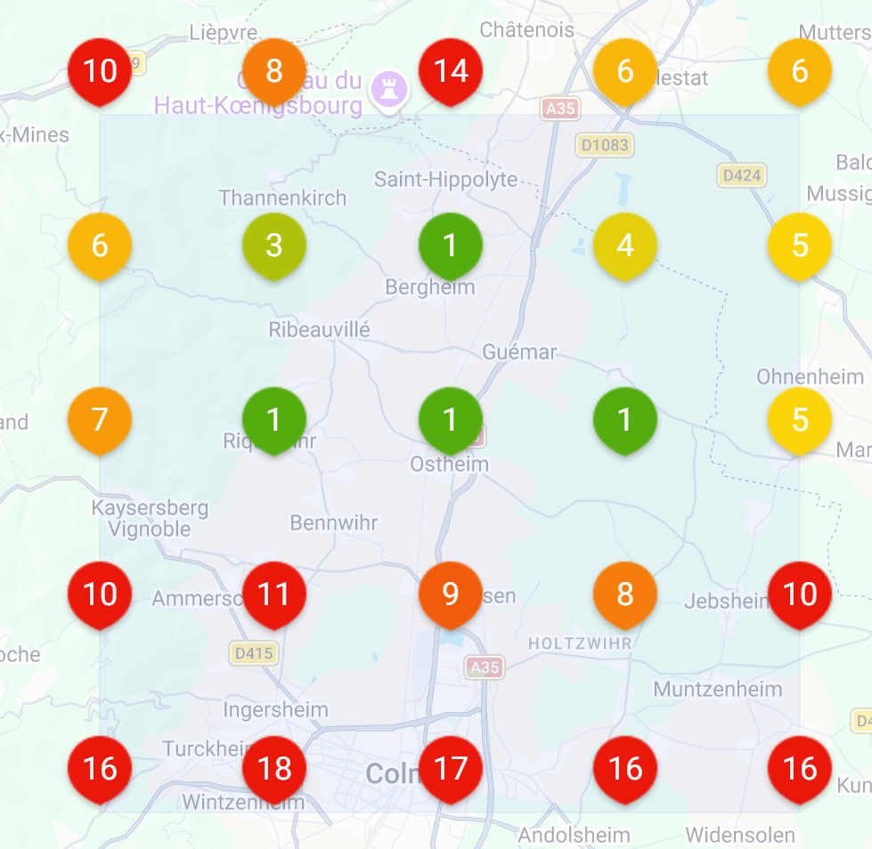 audit des positions de la fiche d'établissement google